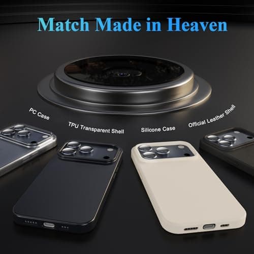 YWXTW Camera Lens Protector for iPhone 17 Pro/iPhone 17 Pro Max, [1 Step Installation Tray] Tempered Glass Screen Protector Metal Individual Camera Cover Accessories Case Friendly (Deep Blue) - Thumbnail 6