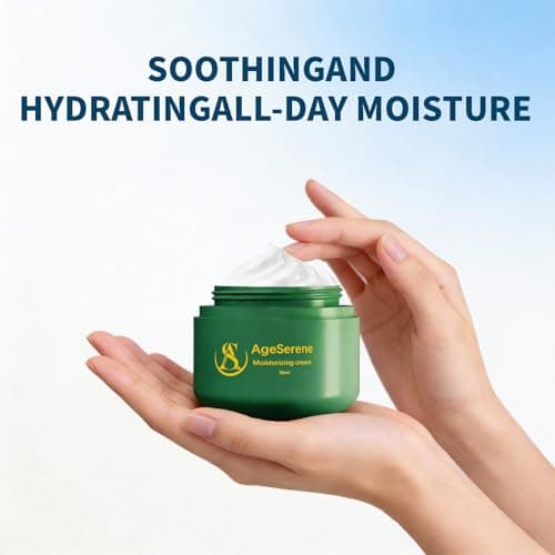 AgeSerene Daily Facial Moisturizer Cream, Formulated Without Common Irritants for Those with Sensitive Skin, Squalane & Hyaluronic Acid, Moisture Barrier Repair, Long Lasting Hydration，1.7 fl oz - Thumbnail 5