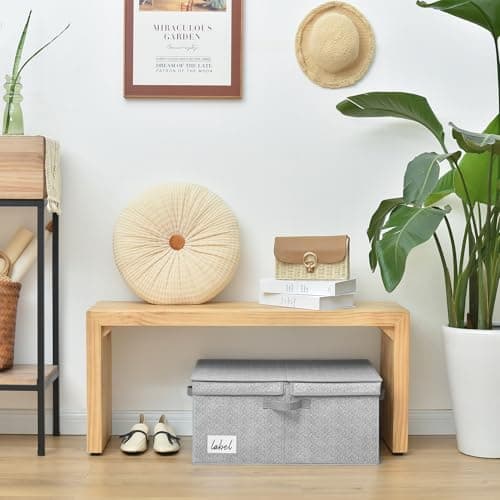 GRANNY SAYS Large Storage Bins with Lids, Decorative Storage Box for Shelves, Fabric Storage Bins Foldable, Storage Basket for Clothes, Keepsake Box, Jumbo, Gray, 2-Pack - Thumbnail 4