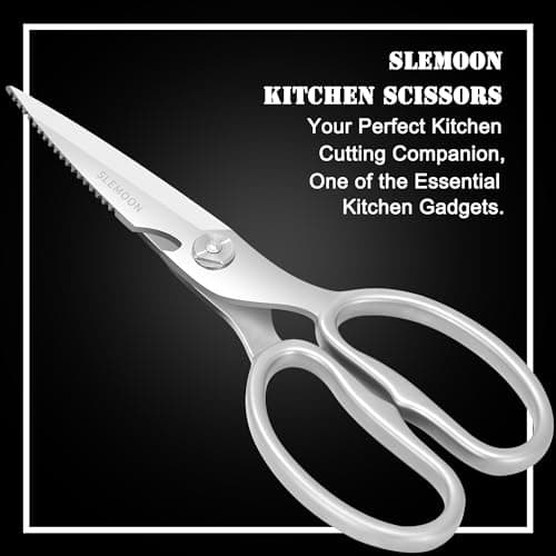 SLEMOON Heavy Duty Poultry Shears That Come Apart, All Purpose Kitchen Shears for Food,3Cr14 Fully Forged Stainless Steel Sharp Blades for Chicken,Meat,Seafood,Herbs Kitchen Scissors - Thumbnail 3