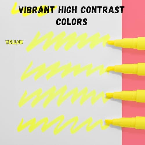 M&G Liner Highlighters, 12-Count Pack Yellow Highlighters, Chisel Tip No Bleed Highlighter Pens for Office Documents, Planning, and Everyday Organization - Thumbnail 5