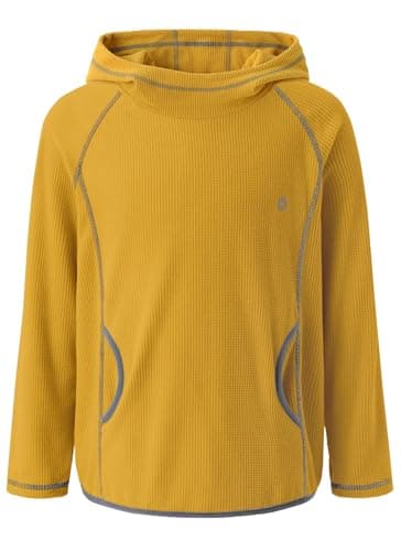 PATPAT Kids Heat-Retaining Hoodie, Smart Thermal Hooded Sweatshirt, Long Sleeve Pullover with Pocket Thumb-hole Cuffs, Yellow, US10/M - Image 1