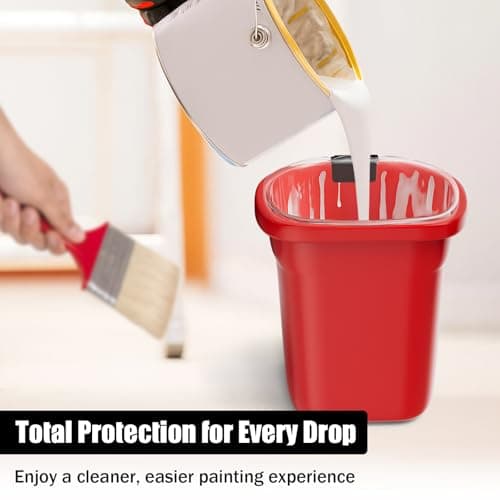 HIUMTREE 48 Pcs Paint Pail Liners, Paint Bucket Liners for Paint Cups, Holds Up to a Quart of Paint or Stain, Use Solo or with a Bucket (Compatible with Model 2500-CT Style Paint Pails) - Thumbnail 3