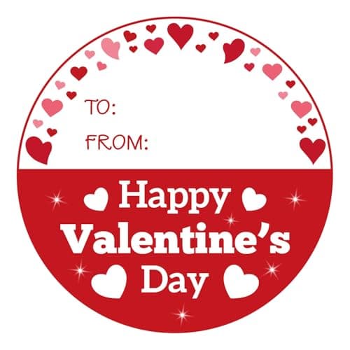 Happy Valentine's Day Stickers 72 PCS Valentines Day Gift Stickers,2 Inch Heart Decorative Label Sticker for Envelope Seal Card Valentines Party Gift Decoration