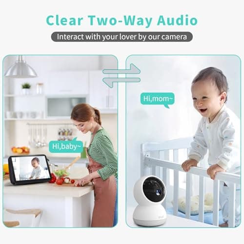 Indoor Camera, 3K HD Indoor Security Camera, 360° Pan/Tilt Pet Camera, 2-Way Audio, Siren, Night Vision, Baby/Pet Monitor with Phone App 2.4G and 5G WiFi, Compatible Alexa and Google Assistant - Thumbnail 5