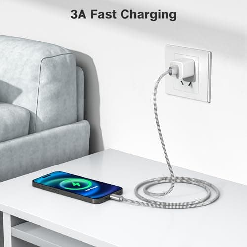 Elebase iPhone 17 17e Pro Max Charging Cable 1.5/3.3/6.6FT 3Pack,USB A to Type C Car Charger Cord,USBC Carplay Cable for New Apple 16 Plus iPad 10 Mini 7 Air 8,Airpods,Samsung Galaxy S26 S25 A17 Ultra - Thumbnail 5