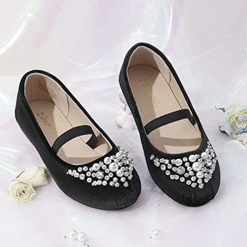 DREAM PAIRS Girls Mary Jane Uniform School Flat Shoes, Black/Suede - 5 Toddler (Aurora-03) - Thumbnail 3