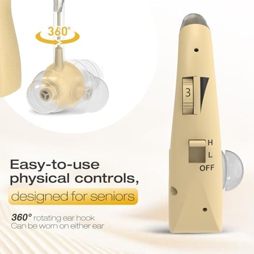 Blue Deer OTC Hearing Aid for Seniors Adults with Ear Hearing Loss-Rechargeable, Lightweight Single Hearing amplifier-Single for Either Ear (1 unit) - Thumbnail 4