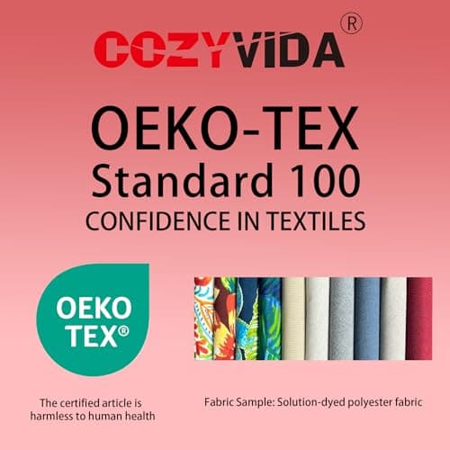 COZYVIDA Outdoor Deep Seat Cushion Set of 1, 24"x24" Seat & 25"x22.5" Back, C0 Water-Resistant Breathable Polyester, UV-Resistant 1000+ Hrs, 30D Foam with Recycled Fiber Fill,Chili - Thumbnail 5