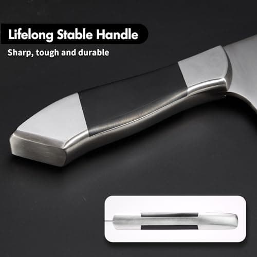 SHI BA ZI ZUO Heavy Duty Stainless Steel Bone Cleaver Knife for Home Chopping Bones - Thumbnail 6