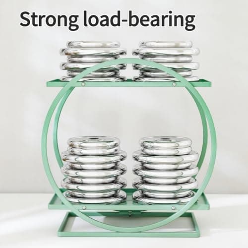 YIWANFW Green Perfume Organizer for Dresser, 2-Tier Bathroom Counter Organizers, Elegant Round Makeup Organizer for Vanity, Versatile Bathroom Tray Countertop Shelf, Compact Skincare Storage - Thumbnail 4