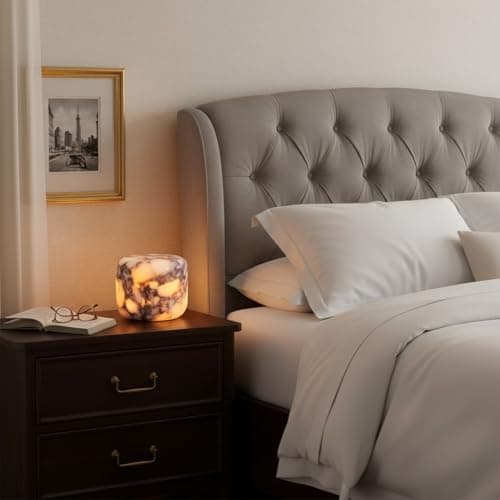 Marmor Marble Lamp Table Lamp Unique Stone lamp Type-C 3 Way Bedside Lamps Ambient Lighting for Bedroom Night Stands Small Night Light Decorative LED Warm Ambient Portable Lamps for Rechargeable - Thumbnail 4