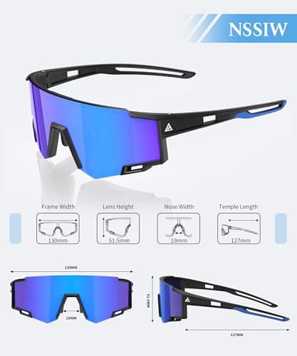 NSSIW Kids-Sunglasses Sports Sun Glasses: Youth Baseball Sunglasses Shades for Boys Girls UV400 Cycling 3 Pack Age 6-16 - Thumbnail 3