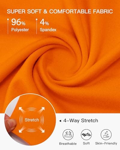 Stelle Womens T Shirts Summer Tops Short Sleeve Crop Tops Fashion Slim Fit Gym Workout Y2k Clothes Orange X-Small - Thumbnail 5