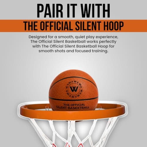 WAWAWEWA The Official Silent Basketball Mini Size 3 (22") – Ready to Play Indoor Basketball for Quiet Dribbling – Airless Indoor Training PU Foam Basket Ball for All Ages - Thumbnail 4