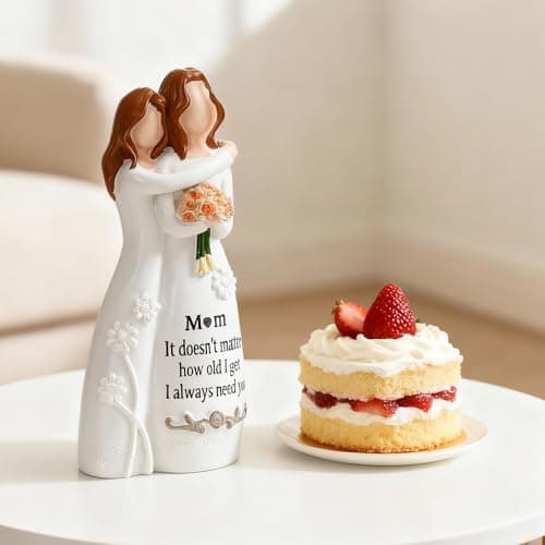 Ocosy Mother Daughter Figurine from Daughter, Sentimental Keepsake, Mom Birthday Gifts, Decorative Sculpture, White - Thumbnail 6