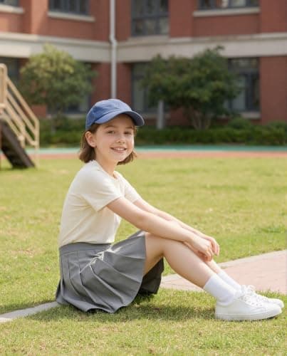 Uniform Skirts For Girls Light Grey Skirt Pleated Tennis Skorts Size 8 - Thumbnail 6