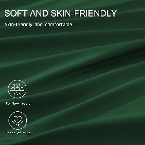Monbix King Size Comforter Set - 7 Pieces Bed in a Bag King, Emerald Green Bedding Sets with Comforter, All Seasons Comforter Bed Set with Sheets, Pillowcases & Shams - Thumbnail 5