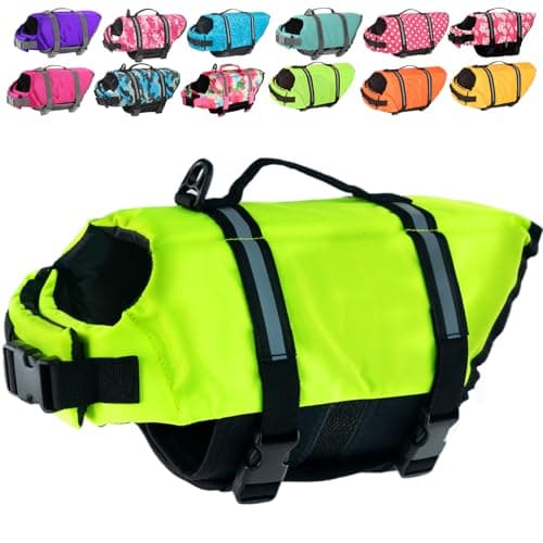 Doglay Dog Life Jacket, Dog Life Vest for Swimming Boating, Adjustable Puppy Life Jacket with Reflective Stripes, Superior Buoyancy Dog Swimming Vest for Small Medium and Large Dogs - Image 1