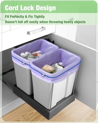 Garbage Can Rubber Bands Cord Lock Adjustable Design Trash Can Bands Fits 4-33 Gallon Trash Cans Multifunction Bands Litter Box Bands Beach Towel Bands for Outdoor Kitchen Tables Picnic Camping Party - Thumbnail 3
