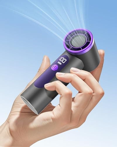AGEYOU Portable Handheld Fan,4000mAh Rechargeable Turbo Personal Mini Fan,Pocket Design for Travel,Concerts,Sports Games,Camping,Hiking,Best Gifts for Women in Summer - Image 1