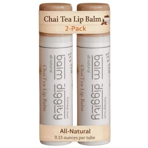 It's The Balm Diggity All Natural Chai Tea Lip Balm 2-pk, Moisturizing Shea Butter & Coconut Oil, Handcrafted Beeswax Lip balm for Very Dry Lips, Chapsticks for Men Women Kids, 0.15oz Tube - 2 Pack - Image 1