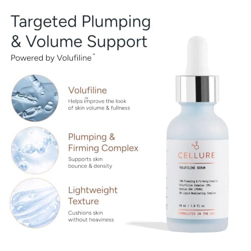 Cellure Volufiline Serum – Plumping & Firming Face Serum with 8% Volufiline, Snow Mushroom & PDRN for Fuller-Looking Skin, 1.0 fl oz (30 mL) - Thumbnail 2