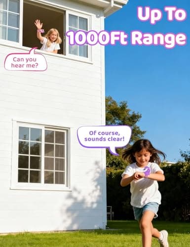 Vvinca Walkie Talkies for Kids 2 Pack -Unicorn Toys for Girls 3-12 Year Old Birthday Gift, 1000FT Long Range Camping Outdoor Games, Christmas Stocking Stuffers for Girls - Thumbnail 6