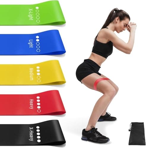LSLCQW Resistance Bands Set for Men and Women, Pack of 5 Different Levels Elastic Band for Home Gym Long Exercise Workout – Great Fitness Equipment for Training (Assorted) - Image 1