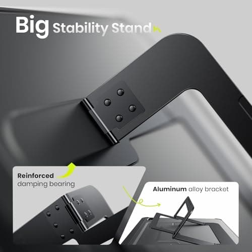 WSKEN for iPad A16 Case - iPad 11th/10th Generation Case (2025/2022), 5 in 1 Multi Adjustable Kickstand Cover, Ultra-Stable Cover with Pencil Holder, Shockproof Design for iPad 11 Inch Case, Black - Thumbnail 6