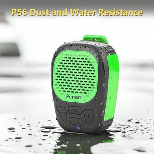 Wearable Bluetooth Speaker,Clip on Wireless Jobsite Water-Resistant Portable Speaker, Built in Mic for Hands-Free/Call, Suitable for Indoor & Outdoor Use （Update Version Green） - Thumbnail 6