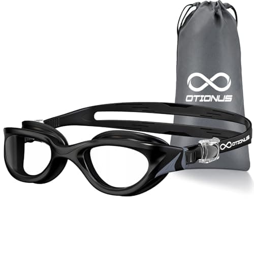 Otionus Swim Goggles for Adult Swimming Goggles Anti Fog UV No Leakage Wide View Clear Vision for Unisex Men Women Clear Lens - Image 1