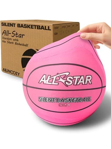 ALLINCOZY Covered Silent Basketball, Fabric Cover Soft Foam Airless Basketball, High Bounce, Noise-Free Training Ball, Gifts Packaging, Safe for Indoor Activities - Image 1