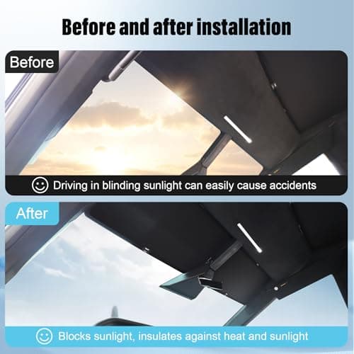 Cybertruck Sunshade Roof Heat-Insulating, UV-Protective, Nano-Reflective Interior Accessories for Tesla Cybertruck 2024-2026 (2PCS) - Thumbnail 2