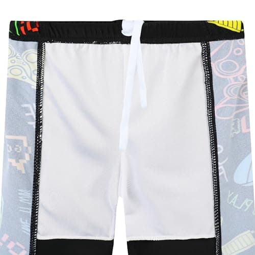 TFJH E Boys Rash Guard Sets UV 50+ 2PCS Long Sleeve Athletic Technical Swimsuits 5T 6T Black Game 116/122 - Thumbnail 5