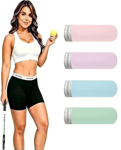 Nexgenz Women's Cotton Boxer Briefs 4-Pack Mid High Waist Anti-Chafing Underwear, No Ride-Up Boy Shorts Panties - Image 1
