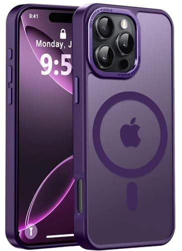Newfuture Designed for iPhone 16 Pro Max Case with Magnetic [13 FT Military Drop Protection] [Compatible with Magsafe] Slim Translucent Matte Shockproof with Anti-Fingerprint Phone Case, Deep Purple - Image 1