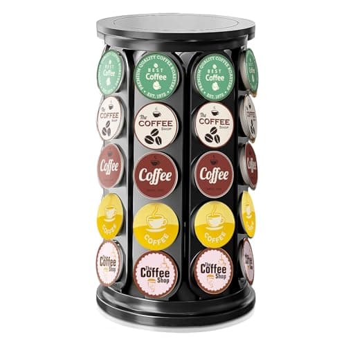 TOMSHUB K Cup Holder, Coffee Pod Storage Carousel Holder Organizer Compatible with 40 Keurig K-Cup Pods, Home or Office Kitchen Counter Organizer - Image 1