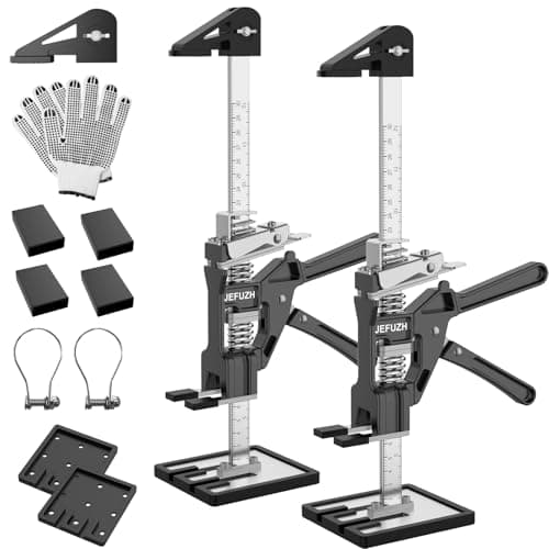 Labor Saving Arm Jack 2 Pack, Load-Bearing 440 lb Multi-Function Height Adjustment Lifting Device, Hand Furniture Lifter Tool, Furniture Jack for Lifting Door Furniture, Wall Tile Positioning