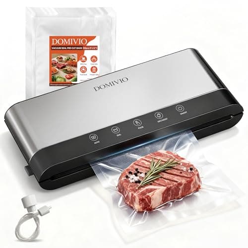 Vacuum Sealer Machine for Food, 5-in-1 Food Saver with Built-In Cutter & 20 BPA-Free Bags – Dry & Moist Modes, Compact Easy-to-Use Vacuum Sealer for Meal Prep (SJ2085) - Image 1