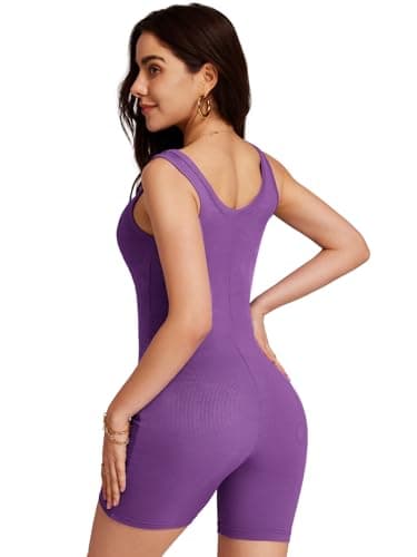 VUTRU Womens Jumpsuits Shorts Rompers Workout One Piece Bodysuits Ribbed Yoga Summer Vacation Outfits 2026 - Thumbnail 2