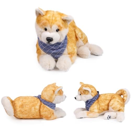 Chongker Dog Stuffed Animals Shiba Inu Dog Plush - Handmade Realistic Toy,Cuddly Plush Puppy Companion Pet - Thumbnail 6