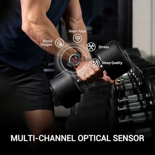 2026 Smart Watch for Men, Standalone GPS & Offline Maps, 5ATM Waterproof, 1.43" AMOLED, 4GB RAM, 178 Sports Modes, Compass, Heart Rate/SpO2/Stress/All-Day Sleep Monitor, Compatible Android iOS Black - Thumbnail 4