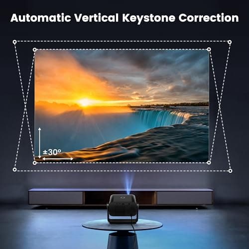 Projector with WiFi and Bluetooth - Mini Projector Short Throw[145°Adjustable-Stand & Electric Focus & Auto Keystone 50% Zoom] PUTRIMS Portable 1080P Home Outdoor Movie Proyector for TV Stick/Phone - Thumbnail 5