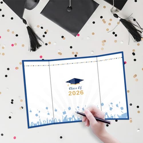 DYIRBIIY 18"X12" Graduation Signature Board - Class of 2026 - Grad Guest Book Alternative for College & High School Students, Congrats Graduate Gift, Party Favors & Decors(Blue) - A10 - Thumbnail 3