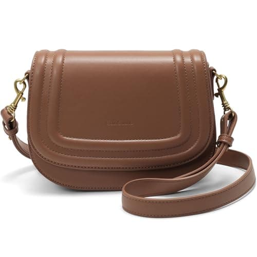 Goinsound Medium Shoulder Bags for Women Purses and Handbags Classic Top Handle Hobo Satchel Bags with Adjustable Strap, Brown - Image 1