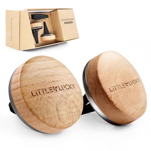 Littlelucky Car Air Freshener, 2 PCS Europe Beech Wood, Car Air Freshener Vent Clip for Hidden Air Vent etc, 4 PCS Scent Refills, 2 Natural Plant Extract Fragrance Long-lasting for 120 Days - Image 1