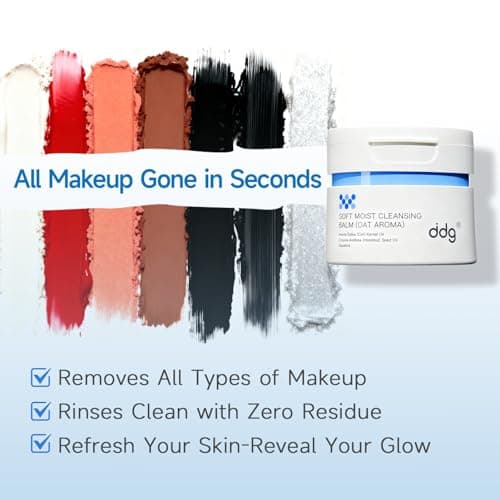 ddg Soft Moist Cleansing Balm,Makeup Remover Balm for Sensitive Skin,Eye Makeup Remover & Facial Cleanser for Waterproof Makeup Removal,Oil Based Balm,Nourishing & Hydrating,3.38 fl oz/100ml - Thumbnail 4