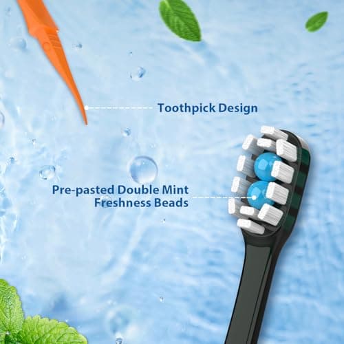 24Pack Disposable Toothbrushes with Toothpaste + Pick + Floss + Tongue Scraper 5-in-1 Mini Prepasted Travel Toothbrush for Hotel Camping Flight Car Single Use Portable Individually Wrapped | Mint - Thumbnail 2