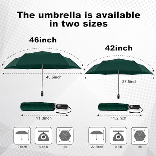 Lejorain Compact Mini Umbrella Automatic - Foldable Portable Rain Umbrella Sturdy Wind Resistant Gifts Tiny Lightweight Umbrellas - Thumbnail 3